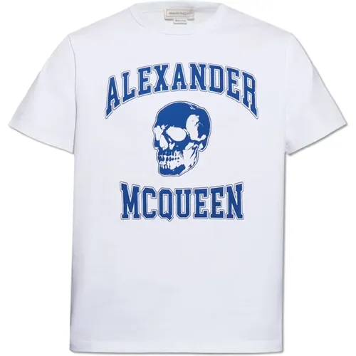 T-Shirt mit Logo Alexander McQueen - alexander mcqueen - Modalova