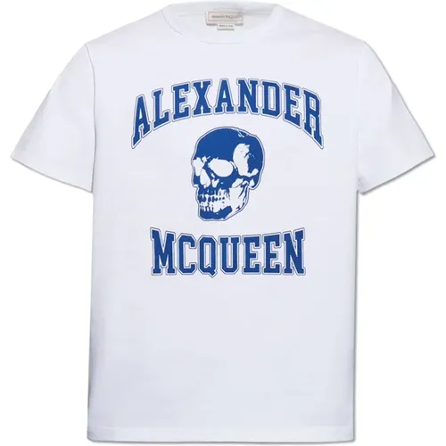 T-Shirt mit Logo , Herren, Größe: M - alexander mcqueen - Modalova