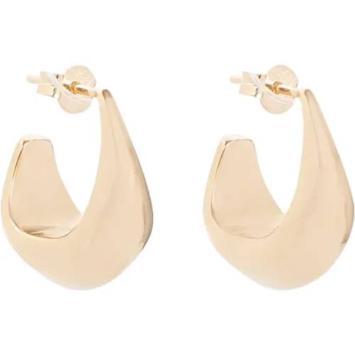 Gold Bronze Curved Drop Earrings , female, Sizes: ONE SIZE - Lemaire - Modalova