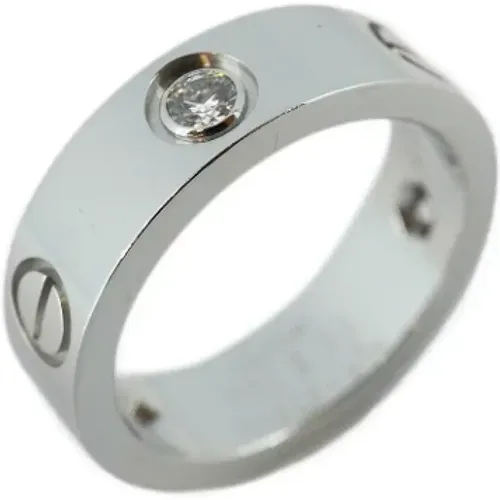 Pre-owned White Gold rings , female, Sizes: ONE SIZE - Cartier Vintage - Modalova