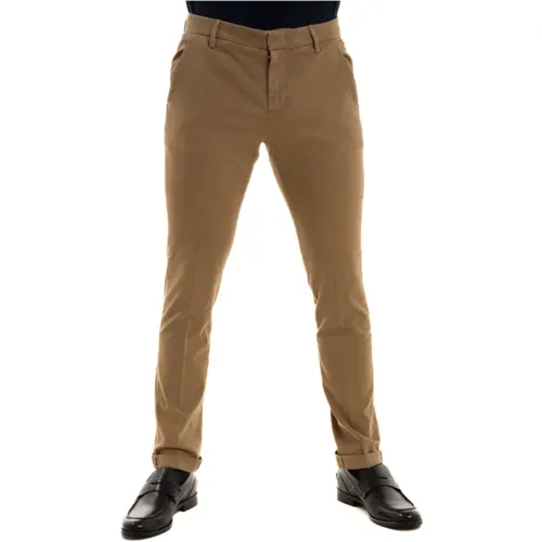 Slim Chino Trousers in Peach Cotton , male, Sizes: W35, W38, W34, W30, W31, W32, W33 - Dondup - Modalova