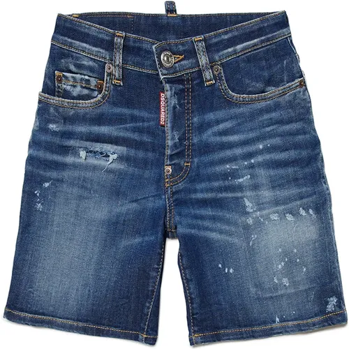 Jungen Bermuda Jeans Shorts - Dsquared2 - Modalova