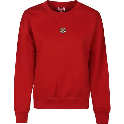 Regulärer Tiger-Sweatshirt , Damen, Größe: S - Kenzo - Modalova