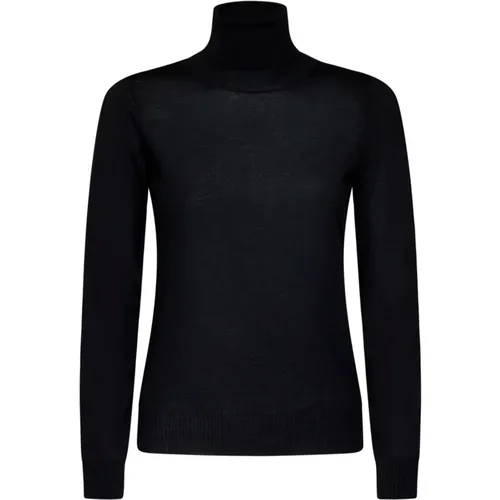 Schwarzer Merinowoll Rollkragenpullover , Damen, Größe: M - Drumohr - Modalova