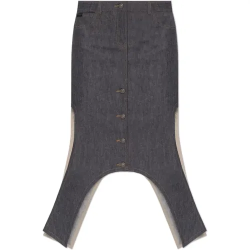 Denim skirt , female, Sizes: W28, W25, W26, W27 - Courrèges - Modalova