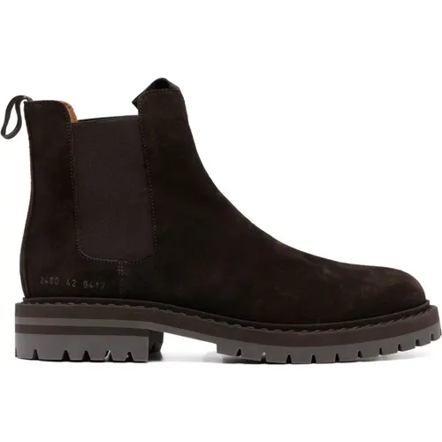 Dunkelbraune Wildleder Chelsea Stiefel - Common Projects - Modalova