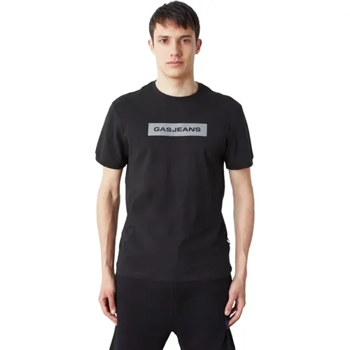 Kurzarm T-Shirt , Herren, Größe: L - GAS - Modalova