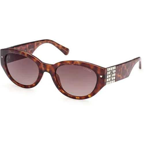 Stilvolle Sonnenbrille mit brauner Verlaufslinse,Blonde Havana Sunglasses - Guess - Modalova