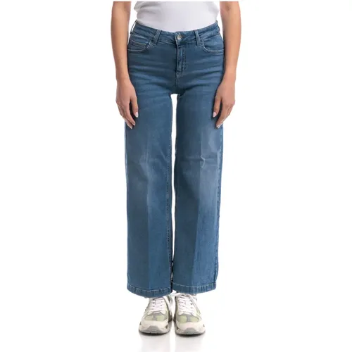 Flare Cropped Jeans , female, Sizes: W27, W30, W26, W24, W29, W28, W25 - Liu Jo - Modalova