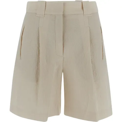 Cotton Bermuda Shorts , female, Sizes: W26, W27, W25, W30 - closed - Modalova