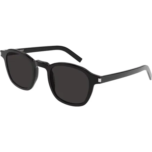 Grey Slim Sunglasses , male, Sizes: 47 MM - Saint Laurent - Modalova