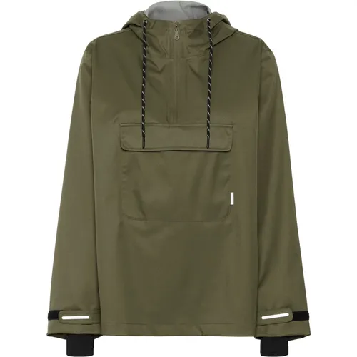 Grüne Anorak Jacke mit Kapuze - Cream - Modalova