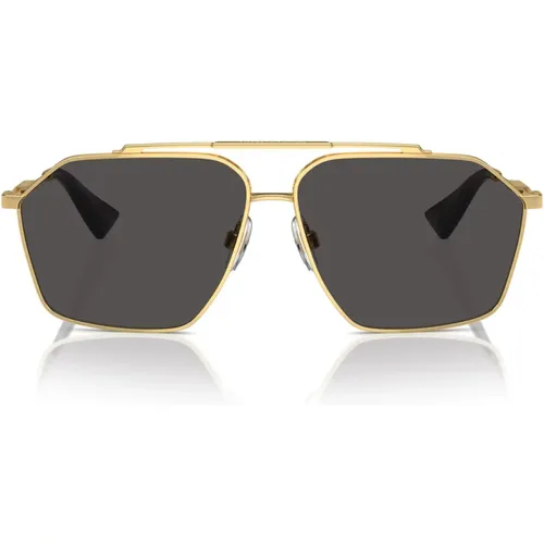 Stylish Pilot Sunglasses with Gold Frame , unisex, Sizes: 61 MM - Dolce & Gabbana - Modalova