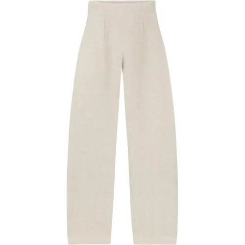 Dover, linen and cashmere raw pants , female, Sizes: M, 2XL, S, L, XL - Cortana - Modalova