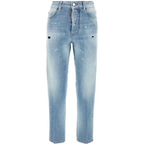 Rockstar Hellblaue Denim Boston Jeans , Damen, Größe: S - Dsquared2 - Modalova