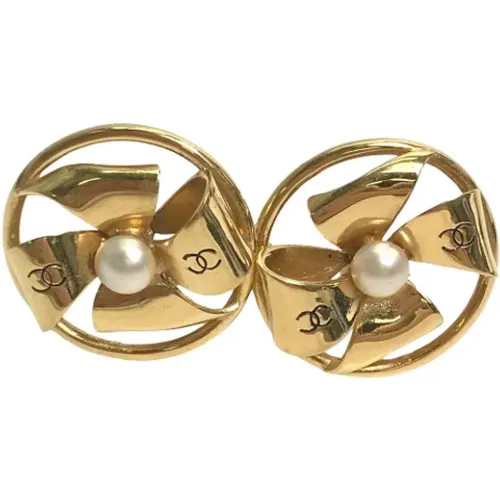 Pre-owned Metal earrings , female, Sizes: ONE SIZE - Chanel Vintage - Modalova