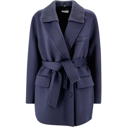 Wool Jacket with Removable Belt , female, Sizes: S - P.a.r.o.s.h. - Modalova