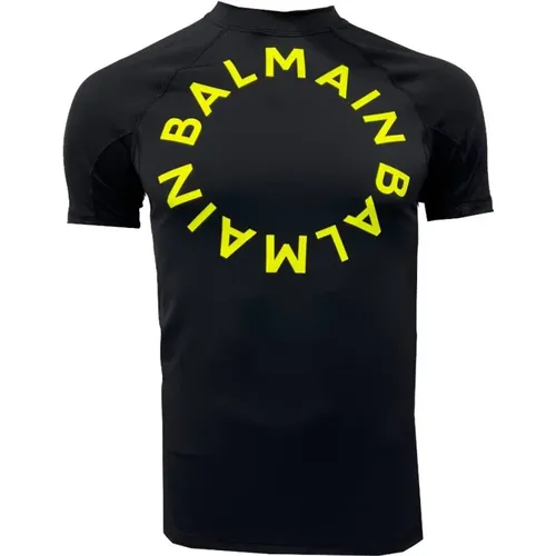 Herren Logo-Print T-Shirt Balmain - Balmain - Modalova
