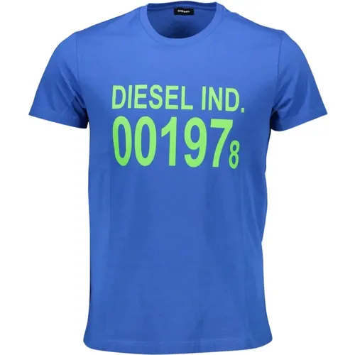 Blaues Crew Neck Tee Diesel - Diesel - Modalova
