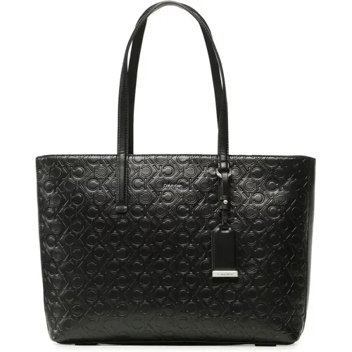 Must Shopper Md - Emb Mono Bag , female, Sizes: ONE SIZE - Calvin Klein - Modalova