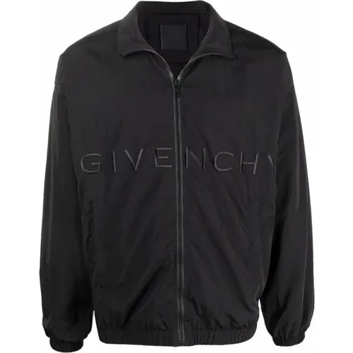Schwarze Jacke mit Logo-Detail - Givenchy - Modalova