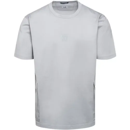 Grey Cargo Pocket T-shirt with Logo Print , male, Sizes: L, XL, 2XL - C.P. Company - Modalova