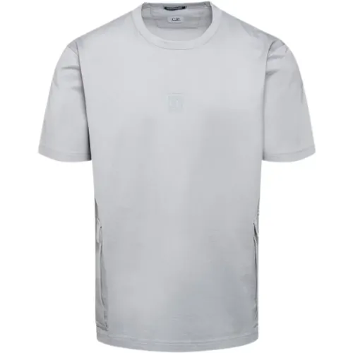 Grey Cargo Pocket T-shirt with Logo Print , male, Sizes: XL - C.P. Company - Modalova