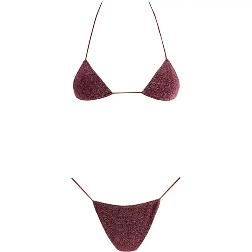 Schimmer Triangle Microkini Bikini Set , Damen, Größe: S - Oseree - Modalova