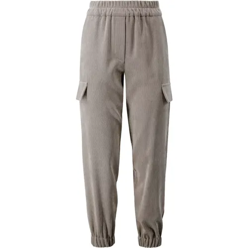 Braune Cord-Jogginghose , Damen, Größe: XS - D.Exterior - Modalova