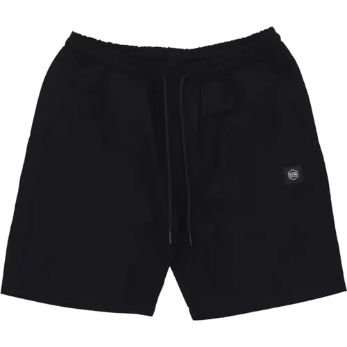 Schwarze Ripstop Jogger Shorts , Herren, Größe: M - Dolly Noire - Modalova