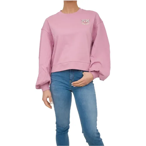 Rosa Sweatshirt für Frauen , Damen, Größe: XS - pinko - Modalova