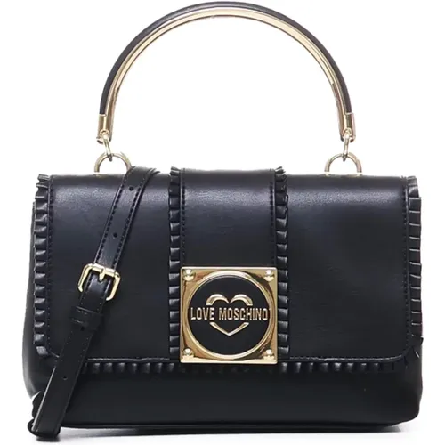 Logo Bag with Metal Handle , female, Sizes: ONE SIZE - Love Moschino - Modalova