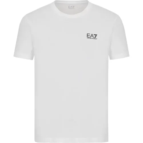 Minimalist EA7 T-shirt in Soft Pima Cotton , male, Sizes: L, XL - Emporio Armani EA7 - Modalova