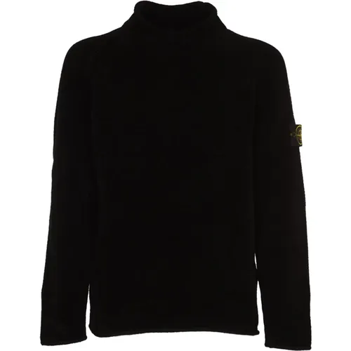 Schwarze Pullover für Männer , Herren, Größe: M - Stone Island - Modalova