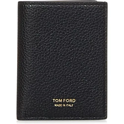 Grained Calf Leather Cardholder , male, Sizes: ONE SIZE - Tom Ford - Modalova