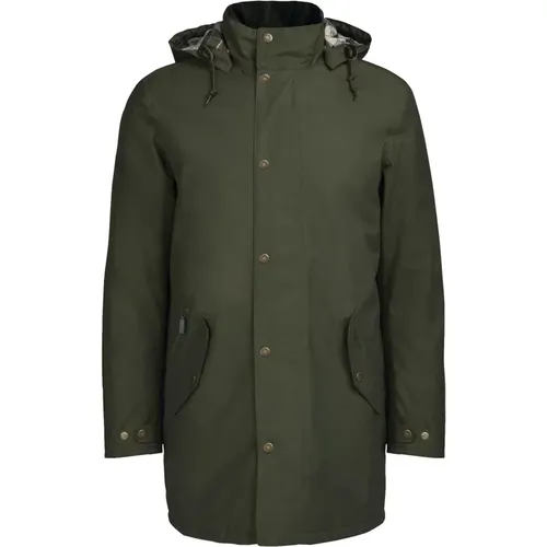 Detachable Hood Mac Jacket with Quilted Lining , male, Sizes: L, S, XL - Barbour - Modalova