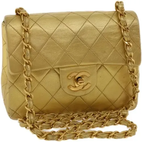 Gull Leder Chanel Flap Tasche - Chanel Vintage - Modalova