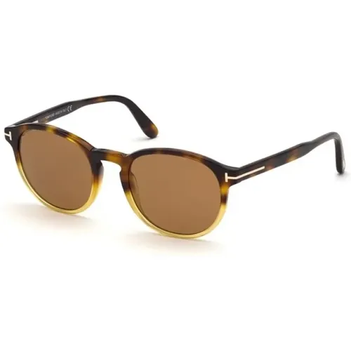 Havana Frame Sunglasses for Men , male, Sizes: 52 MM - Tom Ford - Modalova