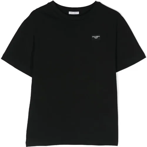 Schwarze T-Shirts & Polos für Mädchen - Dolce & Gabbana - Modalova