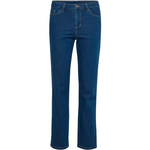 Gerades Jeans , Damen, Größe: XS - Kaffe - Modalova