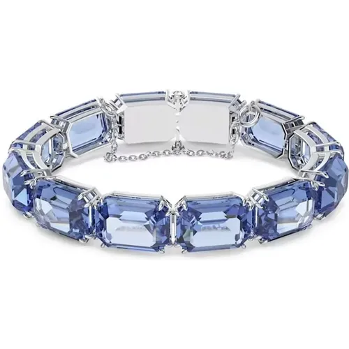 Elegantes Blaues Kristallarmband Millenia , Damen, Größe: ONE Size - Swarovski - Modalova