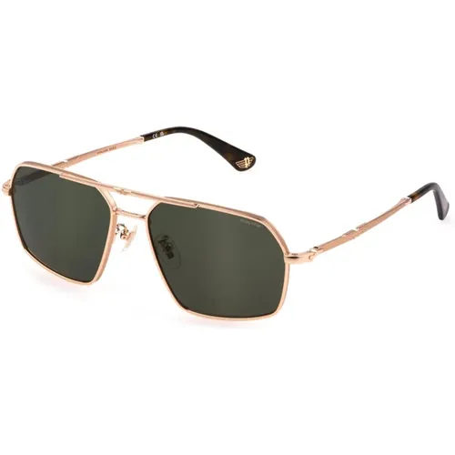 Klassische Origins Sonnenbrille Goldgestell Graue Gläser , Herren, Größe: 58 MM - Police - Modalova