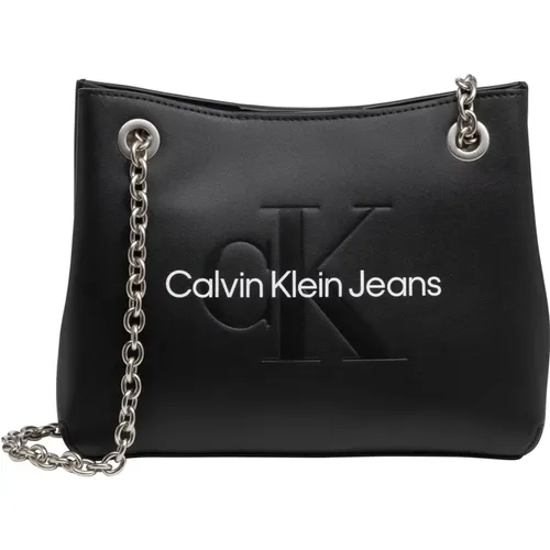 Adjustable Strap Shoulder Bag with Magnet Closure , female, Sizes: ONE SIZE - Calvin Klein Jeans - Modalova