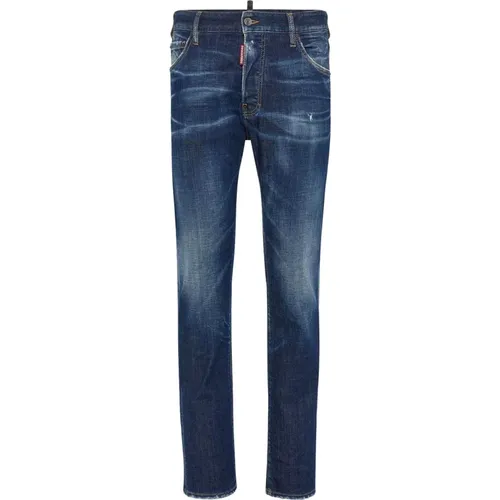 Verblasste blaue Jeans Klassisches Design , Herren, Größe: 2XL - Dsquared2 - Modalova