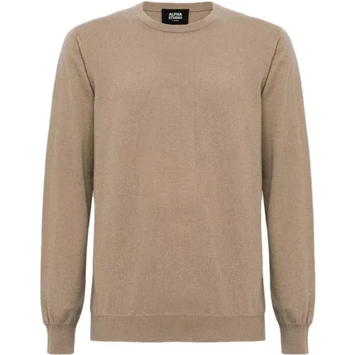 Wool and Cashmere Ribbed Sweater , male, Sizes: 3XL - Alpha Studio - Modalova