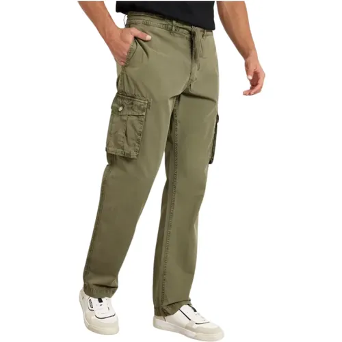 Neue Cargo Hose Olivgrün Armystil - Guess - Modalova