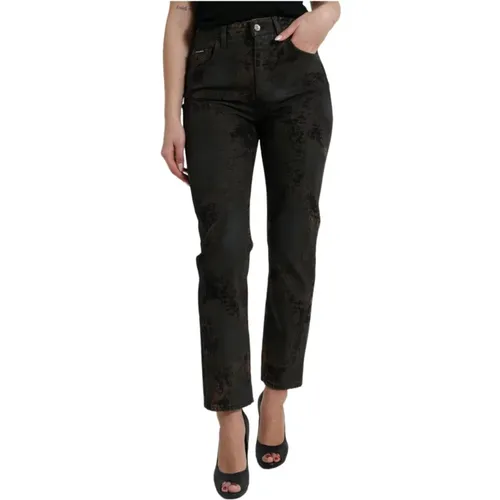 Mid Waist Cotton Denim Jeans , female, Sizes: XS - Dolce & Gabbana - Modalova