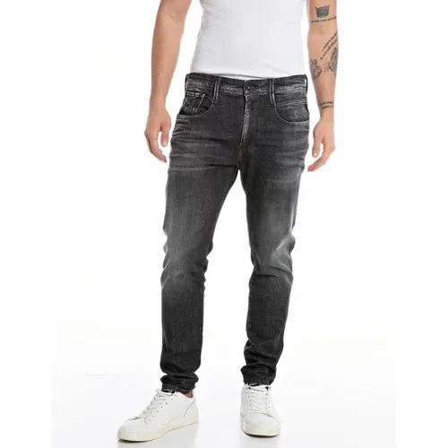 Dark Mens Jeans with Five Pockets , male, Sizes: W31 - Replay - Modalova