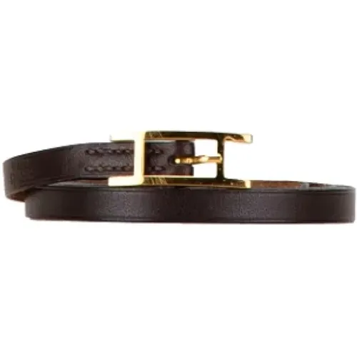 Pre-owned Leather belts , female, Sizes: ONE SIZE - Hermès Vintage - Modalova