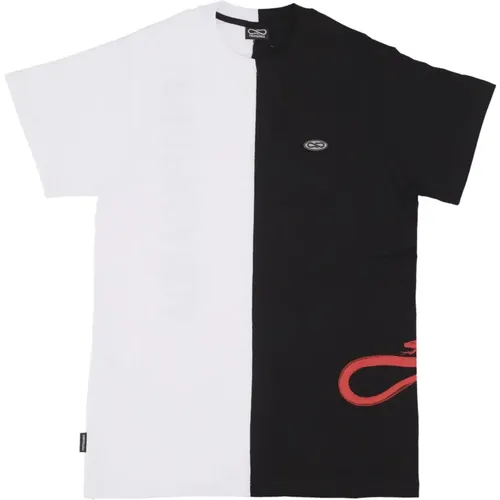 Logo Double Tee Streetwear Weiß/Schwarz , Herren, Größe: XS - Propaganda - Modalova